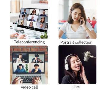 W18 Webcam 4K Full HD 1080P Web Kamera su automatinio Fokusavimo funkcija Su Mikrofonu USB Web Cam PC Kompiuterių 