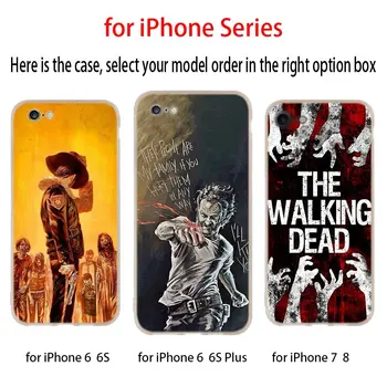 Walking dead modelis minkšto silikono Case Cover For iPhone 12 11 Pro 7 8 Plius XR XS Max 5 5S SE 6 6s 2020 Funda Etuis