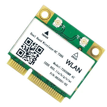 WiFi Kortelės 7265AC 7265HMW 8DB Antena, Mini PCI-E 1200Mbps Bluetooth 4.2 Dual Band 2.4 G 5G už Win7 Win 8 Laimėti 10
