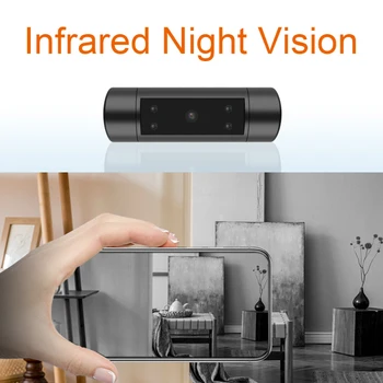 Wifi Mini Kamera Pasukti 180 Laipsnių kampu Belaidžio Smart Home HD 