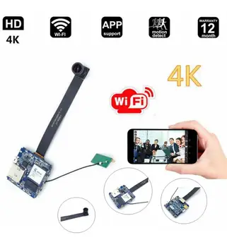 WiFi P2P Mini Cam 16MP 4K Nekilnojamojo 2.7 K Plataus Kampo Belaidžio Skaitmeninio Vaizdo įrašymo Judesio Detec Nuotolinio Valdymo 
