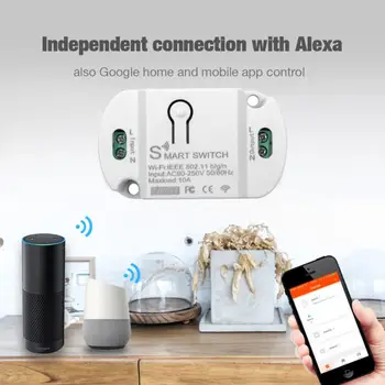 Wifi Smart Switch Laikmatis Smart Ryšys 10A Belaidžio Jungikliai Protingo Namo Automatizavimo Suderinama Su Tuya Alexa 