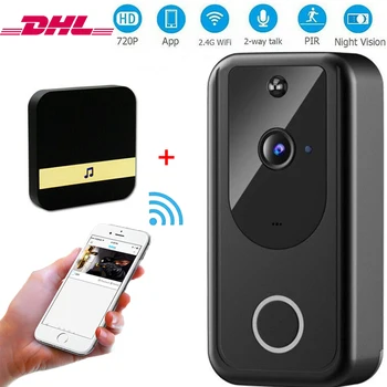 WiFi Žiedas Vaizdo Doorbell Vaizdo Doorbell Bell HD Kamera, Imtuvas, Naktinio Matymo Vaizdo doorbell Smart Doorbell Kamera, Skambinimo Domofonas