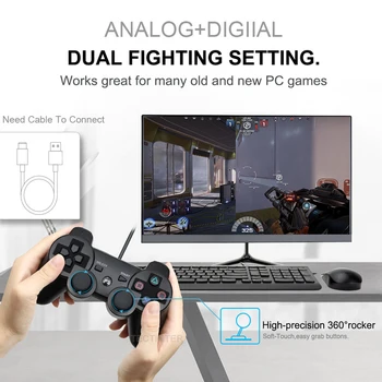 Wireless Gamepad PS3 Konsolės Manipuliatorių Controle USB KOMPIUTERIO Valdiklis, Skirtas PS3 Joypad Accessories 