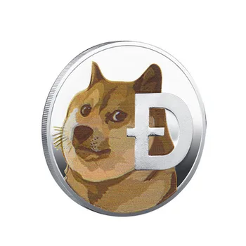 WOW Auksą, Sidabrą, Monetas, Dogecoin Bitcoin Progines Monetas Mielas Šuo Modelis Šuo Suvenyrų Kolekcija Dovanos