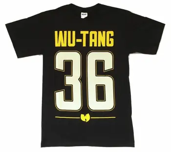 Wu Tang Clan Shirsey 36 Akių Jersey Logotipas Black Marškinėliai Naujų Europos Sąjungos Oficialusis Merch