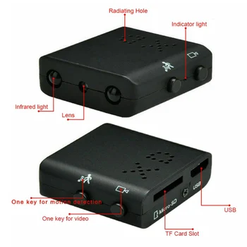 XD Mini Kamera 1080P HD vaizdo Kamera IR-CUT Infraraudonųjų spindulių Naktinio Matymo Mikro Kamera Judesio Aptikimo DV DVR Saugumo Kameros