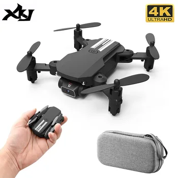 XKJ 2021 Naujas Mini Drone 4K 1080P HD Kamera, WiFi Fpv Oro Slėgio Aukščio Laikyti Juoda Ir Pilka, Sulankstomas Quadcopter RC Dron Žaislas
