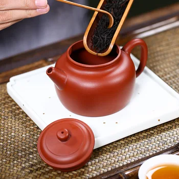 Yixing raw Dahongpao raudonos molio, rankų darbo arbatinukas Dezhong arbatinukas kamuolys skylę buitinių arbatos rinkinys dovanų prekes