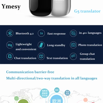 Ymesy Naujos G5 Nešiojamųjų Garso Vertėjas Translaty Enence Smart Momentinių Realaus Laiko Balso Kalbos Vertėjas Kalbos Vertėjas