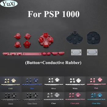 YuXi 11Color Kairėn, Dešinėn ABXY Mygtukų Rinkinys Pakeisti PSP1000 PSP 1000 Žaidimų Konsolės Remonto Dalis & Laidžios Gumos Mygtuką