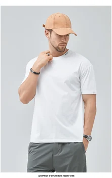 YY878 2021 naujas vyrų vientisa spalva paprastas pusė rankovėmis apvalios kaklo iškirpte spausdinti trumparankoviai marškinėliai