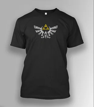 Zelda Klasikinis Triforce Hyrule Crest Atspausdintas T-Shirt. Vasaros Medvilnės O-Kaklo trumpomis Rankovėmis T Shirt Mens Naujas S-3XL