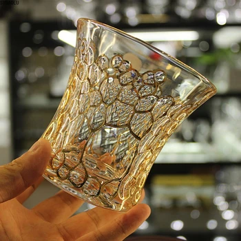 Čekijos Boutique Pėdsakų Aukso Viskio Stiklo Kristalų Vyno Taurės Cann Geriamieji Mokyklos Gafas Verre Czekh Chivas Vasos De Cristal