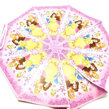 Šešių Princes Disney Tema 48Pcs Animacinių filmų Taurė+Plokštė+Reklama Vestuvių Vaikas, Gimtadienio Šventė Popieriaus Trikampis Skrybėlės Apdailos Tiekimo