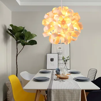 Šiaurės kambarį LED šviestuvo modernus minimalistinio baras, kavinė apdailos apšvietimo naujovė medienos meno restoranas lubų liustra