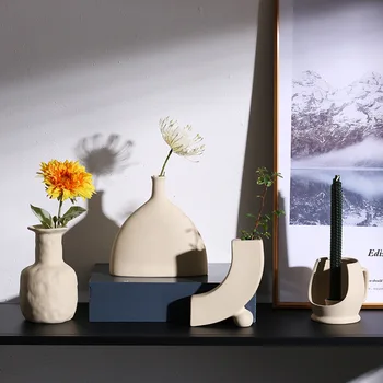 Šiaurės Šalių Šiuolaikinės Keramikos Vaza Sausų, Dirbtinių Gėlių Kompozicijų Namų Dekoro Kambarį Dekoro Priedai Hotel Villa Meno Vazos