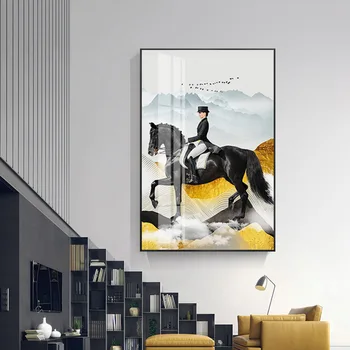 Šiuolaikinių HD Arklių Plakatų Ir grafikos Paveikslai Tapyba Sienos Menas Nuotraukas Kambarį Gyvūnų Mados Šiaurės Stiliaus Namų Dekoro