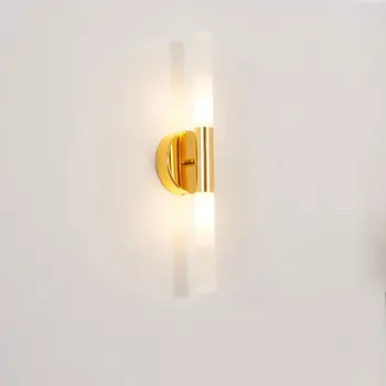 Šiuolaikinės metalo vamzdis vamzdis aukštyn žemyn LED sienos lempos šviesos sconce Šiaurės restoranas kambarį eilėje koridoriaus balkono sienos lempos