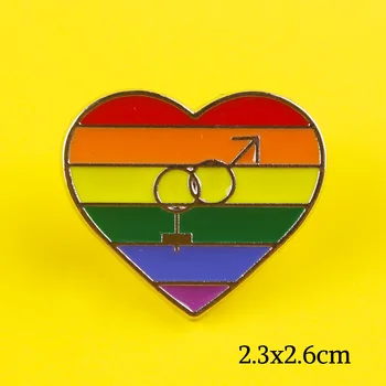 Ženkleliai apie Kuprinė LGBT Vaivorykštė Ženklelis Pasididžiavimas Emblemos Drabužius Emalio Kaiščiai Kuprinės, Drabužių Atlapas Pin LGBT Priedai 
