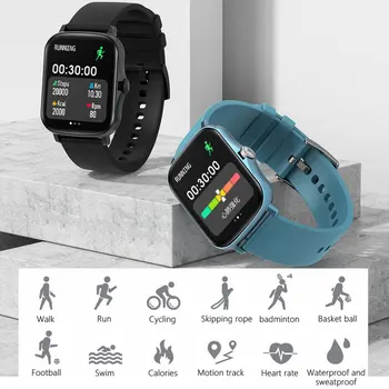🔥Paruoštas Sandėlyje🔥 Smart Žiūrėti Y20 Plius 1.69 Colių Pasukti Mygtuką Vandeniui Heartrate Fitness Tracker Smartwatch Vyrai Moterys